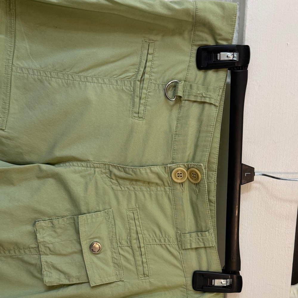 Indigo Light Green Cargo Capris - Picture 5 of 8